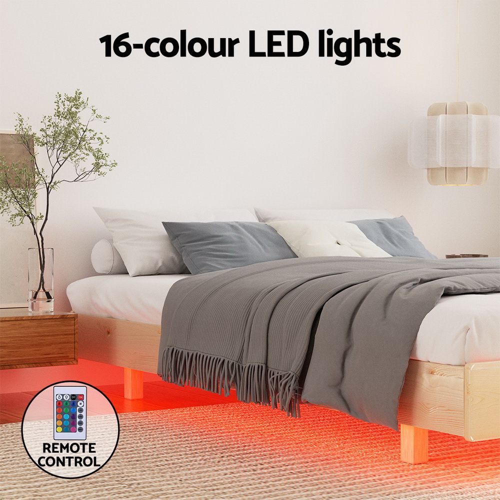 ODIN LED floating Single Bed Frame