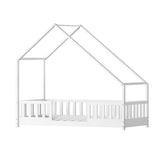 Aria Bed Frame Wooden Kids House Single Frame White PAVO