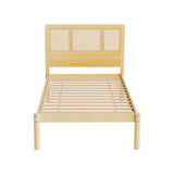 Bed Frame Single Size Rattan Wooden RITA