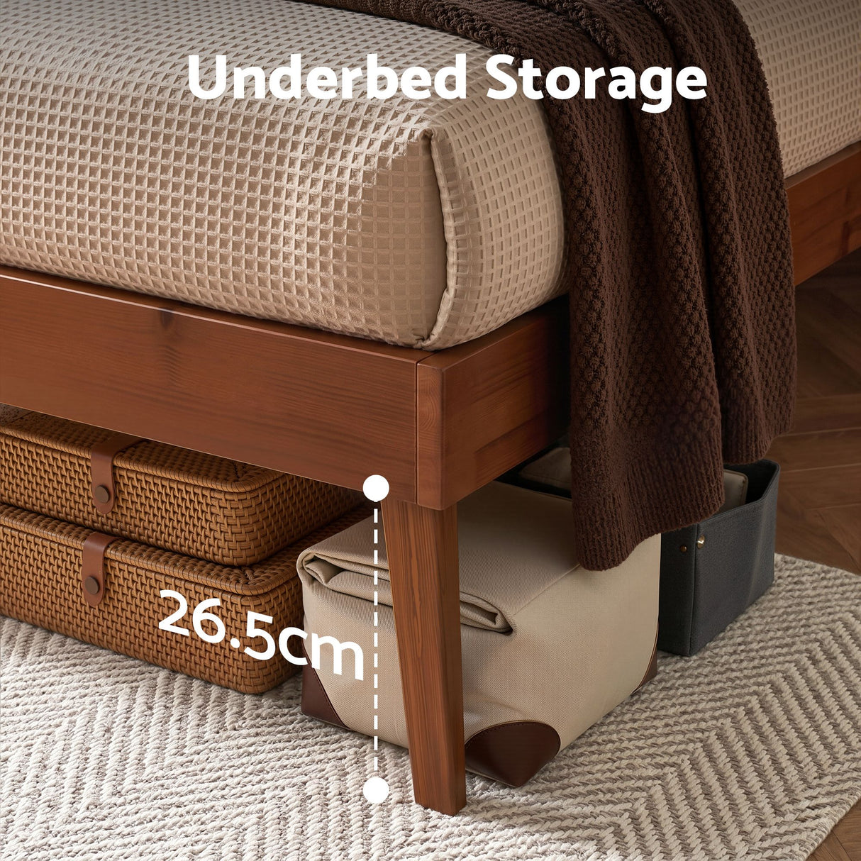 SPLAY Walnutt Queen Bed Frame