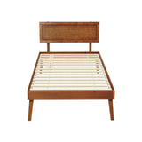 SPLAY Walnut Single Bed Frame