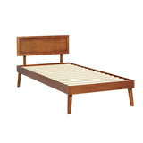 SPLAY Walnut Single Bed Frame
