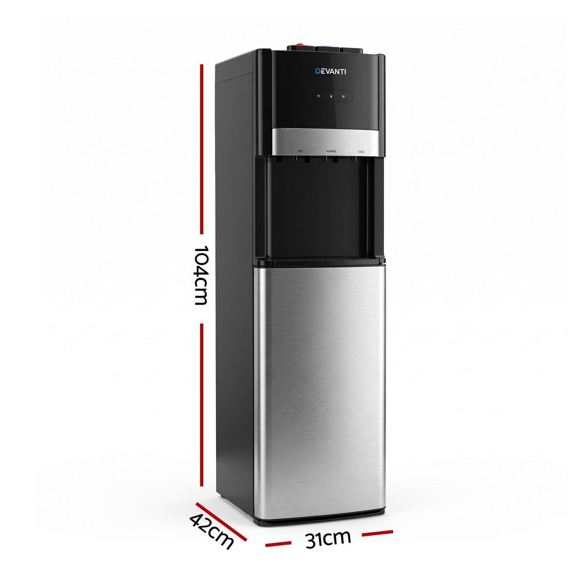 Devanti 3 Taps Hot and Cold Water Cooler Dispenser with Child Safety Lock