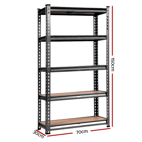 Giantz 5x1.5M Garage Shelving Warehouse Rack Pallet Racking Storage Charcoal