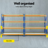 Giantz 4Mx2M Garage Shelving Warehouse Rack Orange