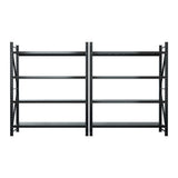 Giantz 4Mx2.4M Garage Shelving Warehouse Rack Black