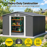 Giantz Garden Shed with 3-Tier Garage Shelving Rack Outdoor Tool Storage Racks