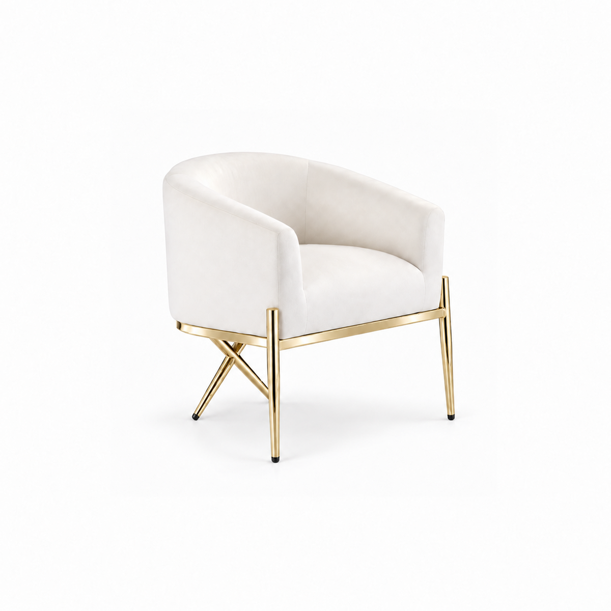 Artiss Armchair Velvet Lounge Accent Chair Nursing Sofa White, Single Sofa Armchair for Living Room, Bedroom, Office and Vanity.