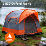 Weisshorn Camping Tent SUV Family Camping Car Tent 6-8 Person 250cm Orange