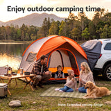 Weisshorn Camping Tent SUV Family Camping Car Tent 6-8 Person 250cm Orange