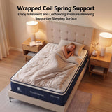 RoomSense King Mattress , 30cm Medium Firm Hybrid Mattress with Latex Lumbar Support for Back Pain Relief , Pocket Spring Mattress King Size in a Box
