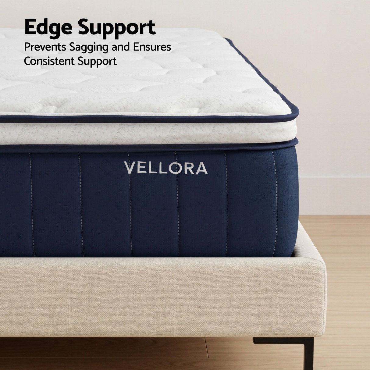 RoomSense Queen Mattress , 30cm Medium Firm Hybrid Mattress with Latex Lumbar Support for Back Pain Relief , Pocket Spring Mattress Queen Size in a Box