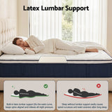 RoomSense Single Mattress , 30cm Medium Firm Hybrid Mattress with Latex Lumbar Support for Back Pain Relief , Pocket Spring Mattress Single Size in a Box
