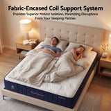 RoomSense Double Mattress, 26cm Orthopedic Firm Mattress for Back Pain Relief, Pocket Spring Hybrid Mattress Double Size for Home & Rental