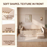 Artiss Single Upholstered Daybed with Side Stairs & Storage Drawers, Beige