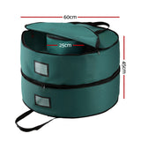 Jingle Jollys Christmas Garland Wreath Storage Bag 2-Tier Ornaments Holder 60cm