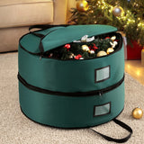 Jingle Jollys Christmas Garland Wreath Storage Bag 2-Tier Ornaments Holder 60cm