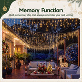 Jingle Jollys 32M Christmas Lights Icicle String Light 960 LED Decor Warm White