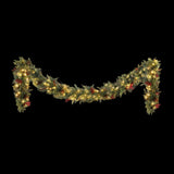 Jingle Jollys 3M Christmas Garland Pre-lit LED with Pine Cones Xmas Decor Green