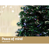 Jingle Jollys 1.8m Christmas Tree Optic Fibre LED Xmas tree 300 Tips