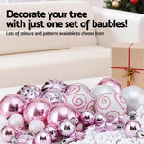 Jingle Jollys 33pcs Christmas Tree Decorations Set Baubles Ornaments Party Pink