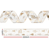 Jingle Jollys 20M Christmas Ribbon Roll Bow Printed Xmas Tree Decor Gift Gold