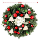 Jingle Jollys Christmas Wreath 40CM Xmas Garland Baubles Ornaments Party Decor