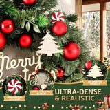 Jingle Jollys Christmas Wreath 40CM Xmas Garland Baubles Ornaments Party Decor