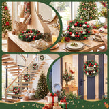 Jingle Jollys Christmas Wreath 40CM Xmas Garland Baubles Ornaments Party Decor