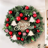 Jingle Jollys Christmas Wreath 40CM Xmas Garland Baubles Ornaments Party Decor