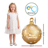 Jingle Jollys Christmas Inflatable Ball Bauble 60cm Outdoor Decoration Gold