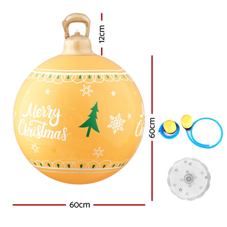 Jingle Jollys Christmas Inflatable Ball 60cm Led Illuminated Xmas Decoration