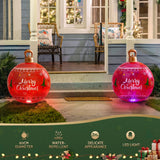 Jingle Jollys Christmas Inflatable Ball 60cm Led Illuminated Xmas Decoration Red