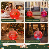 Jingle Jollys Christmas Inflatable Ball 60cm Led Illuminated Xmas Decoration Red