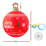 Jingle Jollys Christmas Inflatable Ball 60cm Led Illuminated Xmas Decoration Red