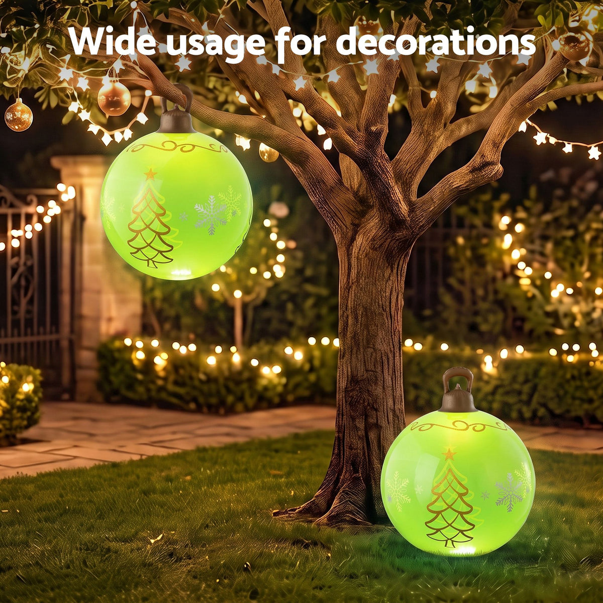 Jingle Jollys Christmas Inflatable Ball 60cm Led Illuminated Xmas Decoration