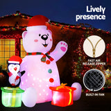 Jingle Jollys Christmas Inflatable Bear 1.8M Height LED Outdoor Decorations Illuminated