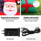 Jingle Jollys Christmas Inflatable Santa in Ballon 2.8M Height LED Decorations Illuminated