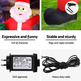 Jingle Jollys Christmas Inflatable Giant Santa 3.8M Height LED Illuminated Decorations