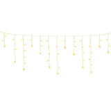 Jingle Jollys 6M Christmas Icicle Lights String Light 160 LED Solar Powered Warm