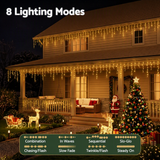 20M Christmas Lights Icicle Light 800 LED Warm White Decor Jingle Jollys