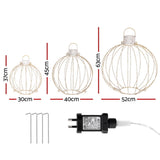 Jingle Jollys Christmas Lights 320 LED Fairy Light 3pcs Ball Decorations Set