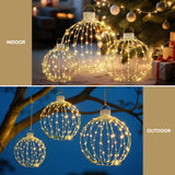 Jingle Jollys Christmas Lights 320 LED Fairy Light 3pcs Ball Decorations Set