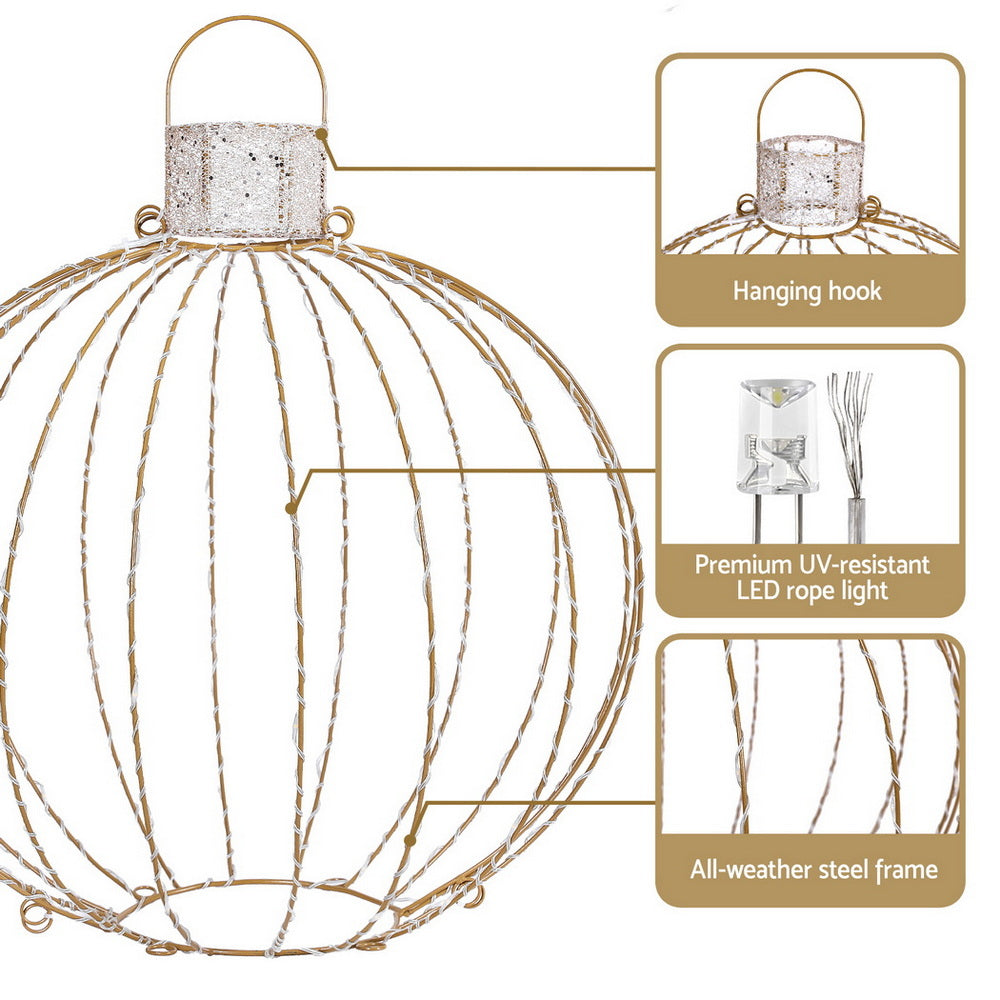 Jingle Jollys Christmas Lights 320 LED Fairy Light 3pcs Ball Decorations Set