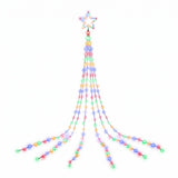 Jingle Jollys 3m Solar Christmas Lights Outdoor Fairy Waterfall Star Multicolour