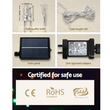 Jingle Jollys 3m Solar Christmas Lights Outdoor Fairy Waterfall Star Multicolour
