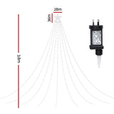 Jingle Jollys 3.8M Christmas Lights Waterfall String Light 340 LED