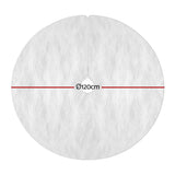 Jingle Jollys Christmas Tree Skirt 120cm Plush Xmas Fluffy Ornaments Decor White