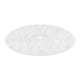 Jingle Jollys Christmas Tree Skirt 120cm Plush Xmas Fluffy Ornaments Decor White