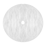 Jingle Jollys Christmas Tree Skirt 90cm Plush Xmas Fluffy Ornaments Decor White